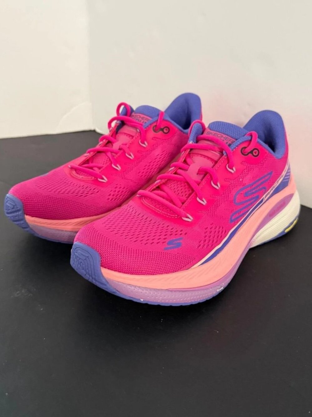 Skechers GO RUN Max Cushioning Propulsion Pink Purple Running Shoes" New In Box"